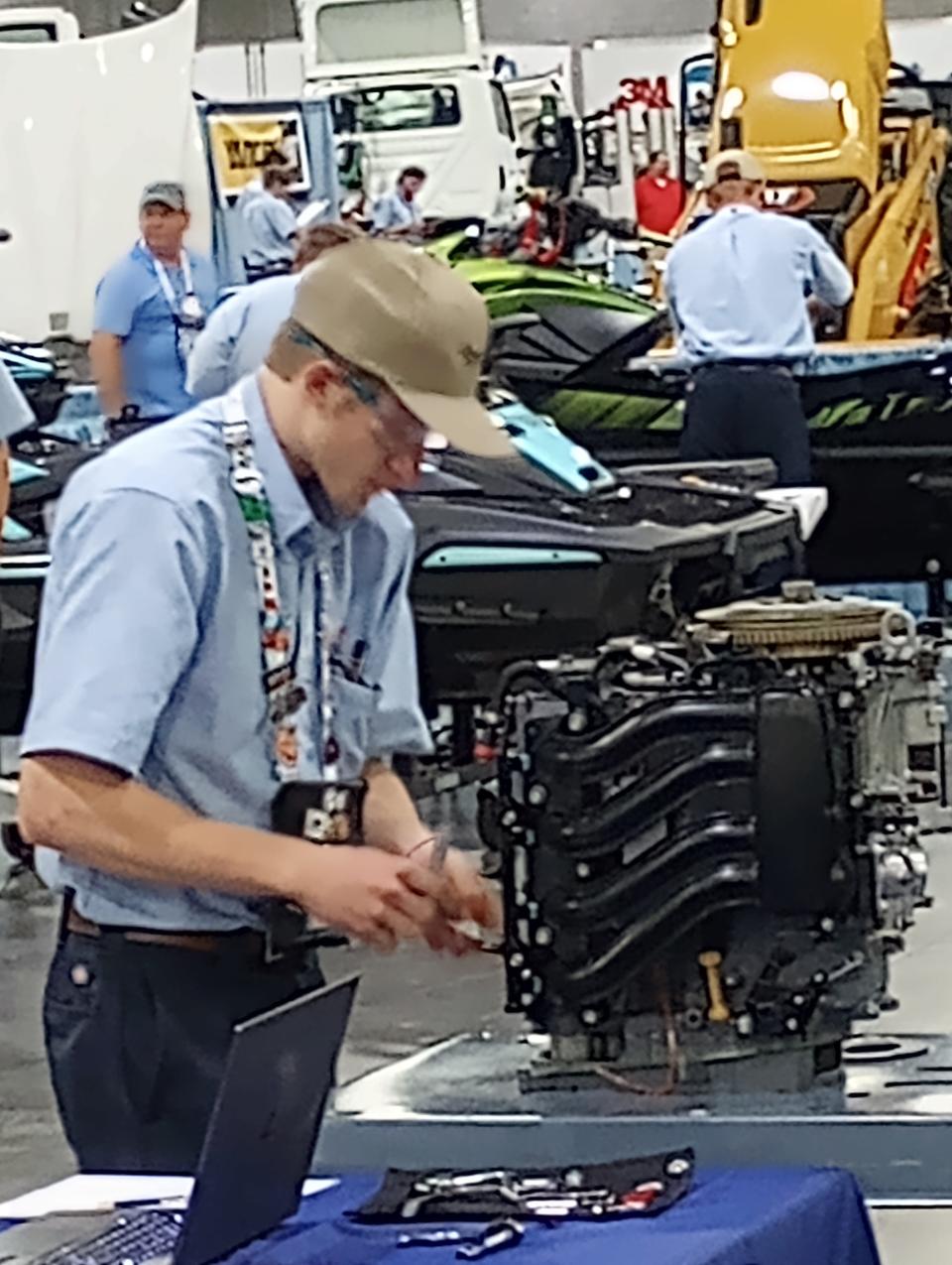 Howards Grove’s Gabe Schmidt competes in the SkillsUSA National leadership and skills competition in Atlanta.