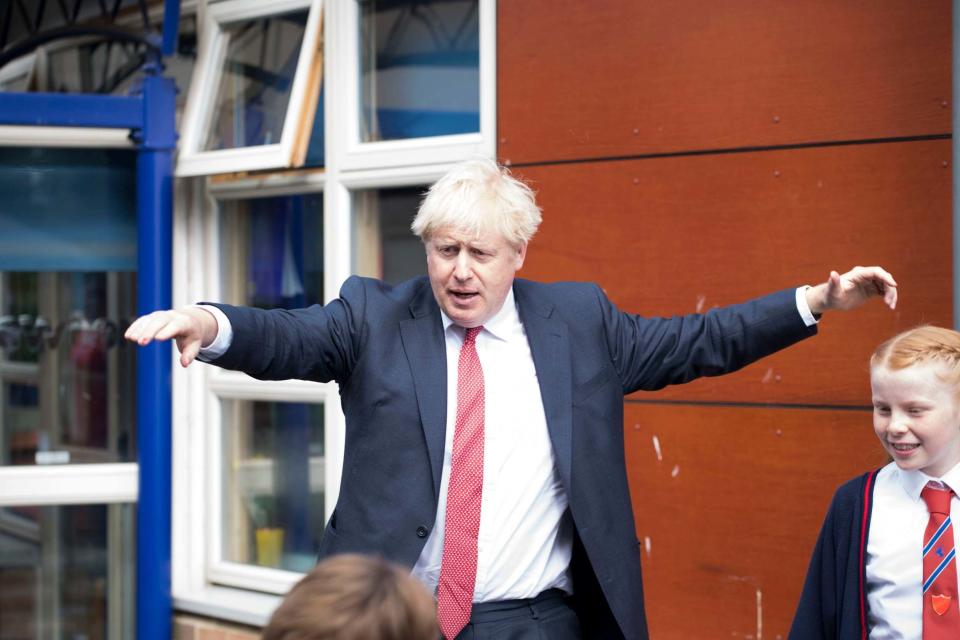 Prime Minister Boris Johnson during a visit to The Discovery School in West Malling, Kent: Jeremy Selwyn/Evening Standard