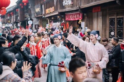 A view of Ziyang Street, an ancient street in Linhai City, Taizhou.