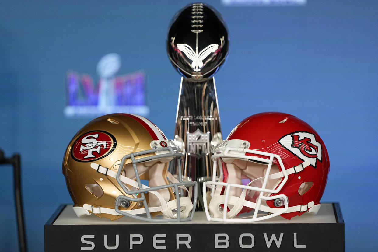 Super Bowl LVIII between the San Francisco 49ers and Kansas City Chiefs is drawing near. (AP Photo/Matt York)