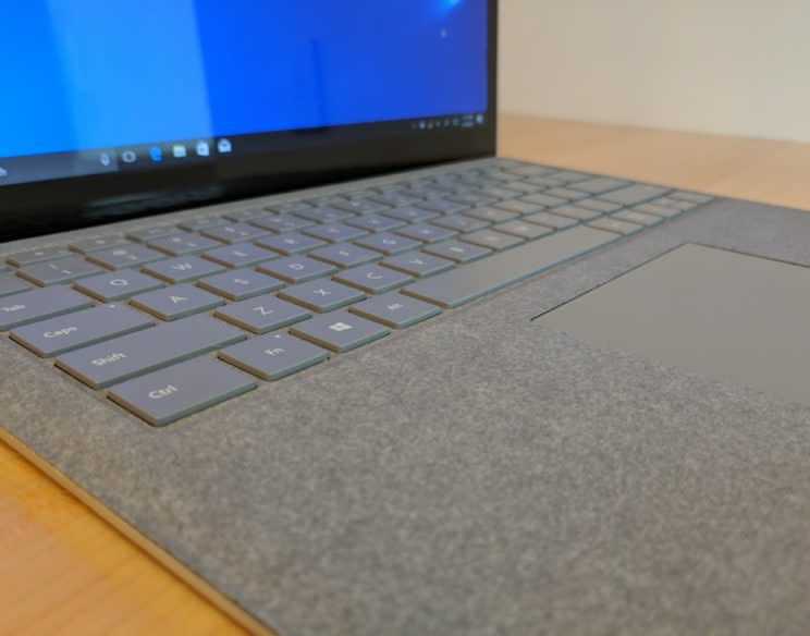 Microsoft's Surface Laptop sports Alcantara.