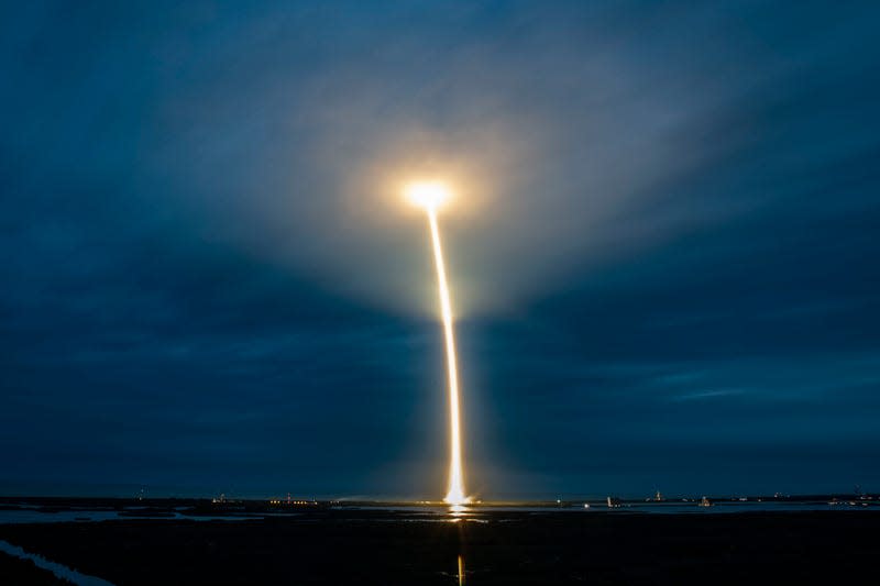 Timelapse of Falcon 9 launch on December 16, 2022.