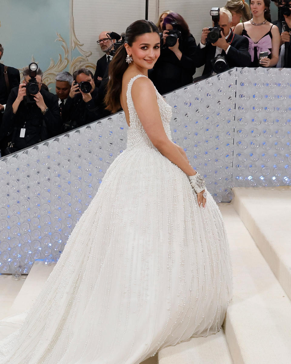 Alia Bhatt attends the 2023 Costume Institute Benefit celebrating "Karl Lagerfeld: A Line of Beauty" at Metropolitan Museum of Art