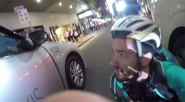 Injured cyclist Jake Cunningham. Source: YouTube