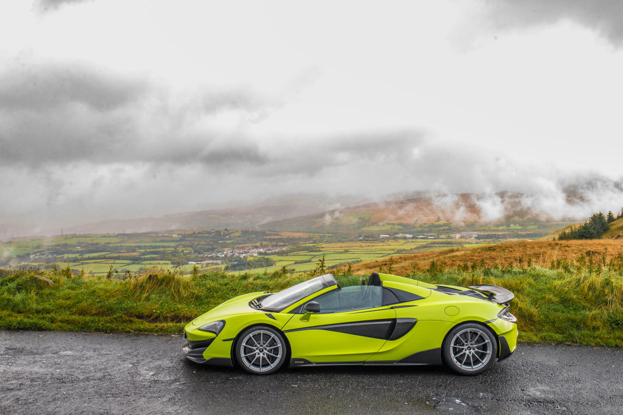 The 600LT Spider uses a folding hard top roof 