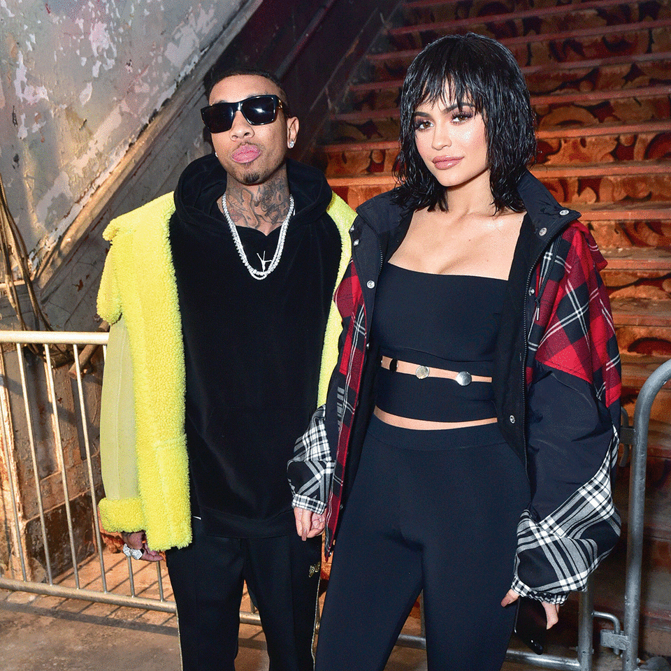 Tyga and Kylie Jenner attend the Alexander Wang February 2017 fashion show during New York Fashion Week on February 11, 2017 in New York City. (Photo: Getty Images)