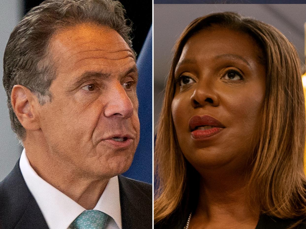 Gov. Andrew Cuomo and New York Attorney General Letitia James