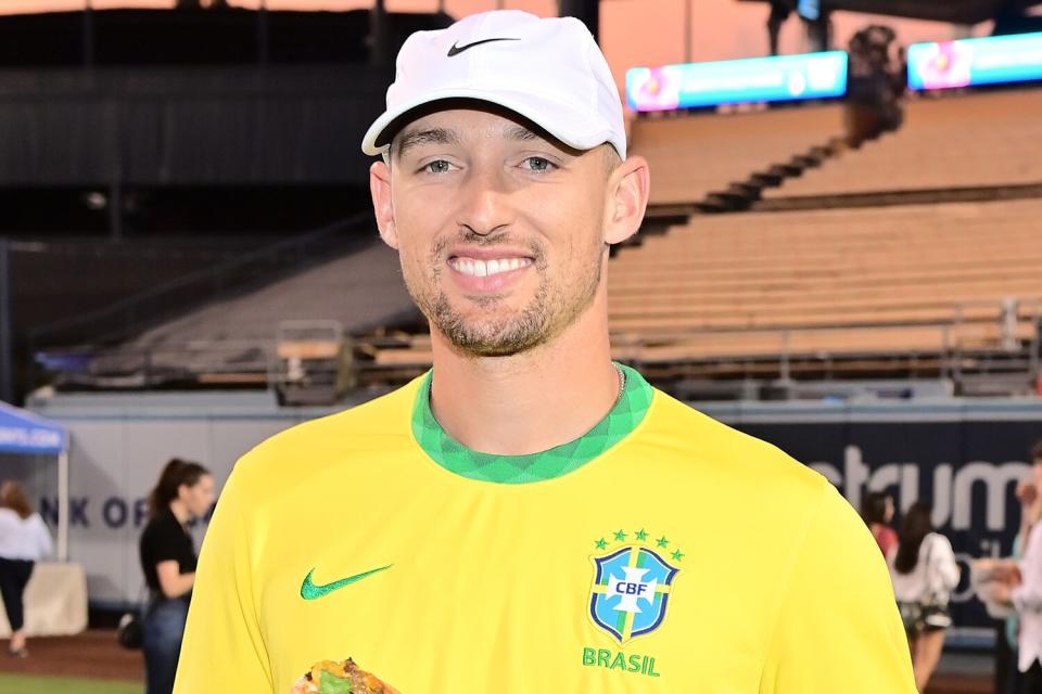 Trayce Thompson attends Ping Pong 4 Purpose at Dodger Stadium presented by Skechers and UCLA Health on August 08, 2022 in Los Angeles, California.