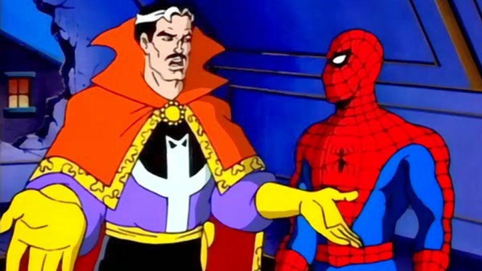 Spider-Man and Dr. Strange in the '90s Spider-Man: The Animated Series.