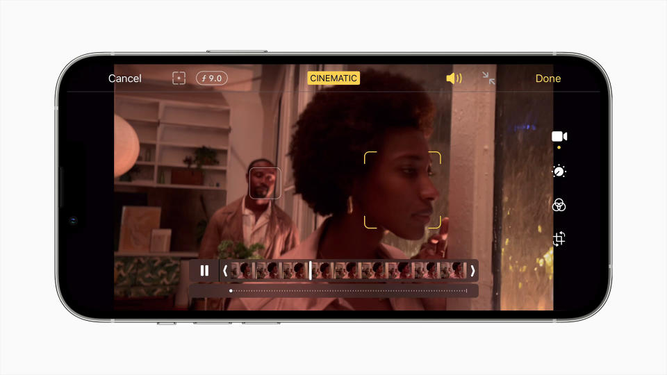 iPhone 13's cinematic mode