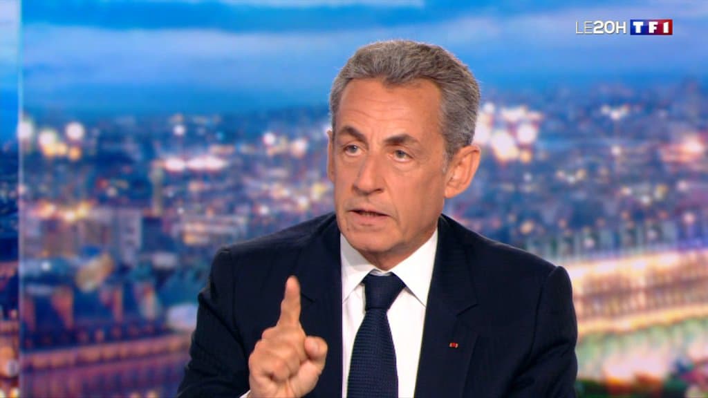 Nicolas Sarkozy sur le plateau de TF1, le 3 mars 2021. - TF1