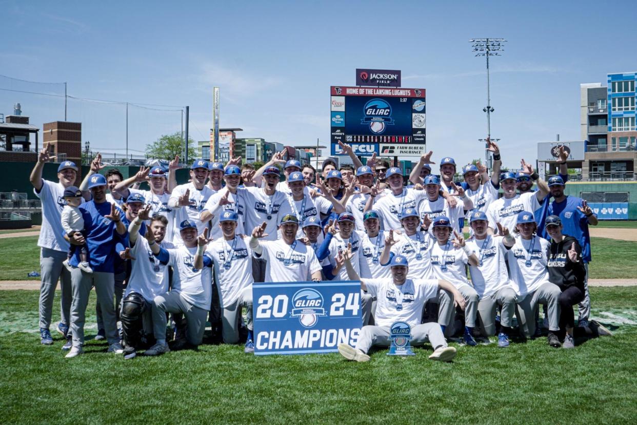 The Grand Valley State baseball team claimed the GLIAC championship on Sunday.