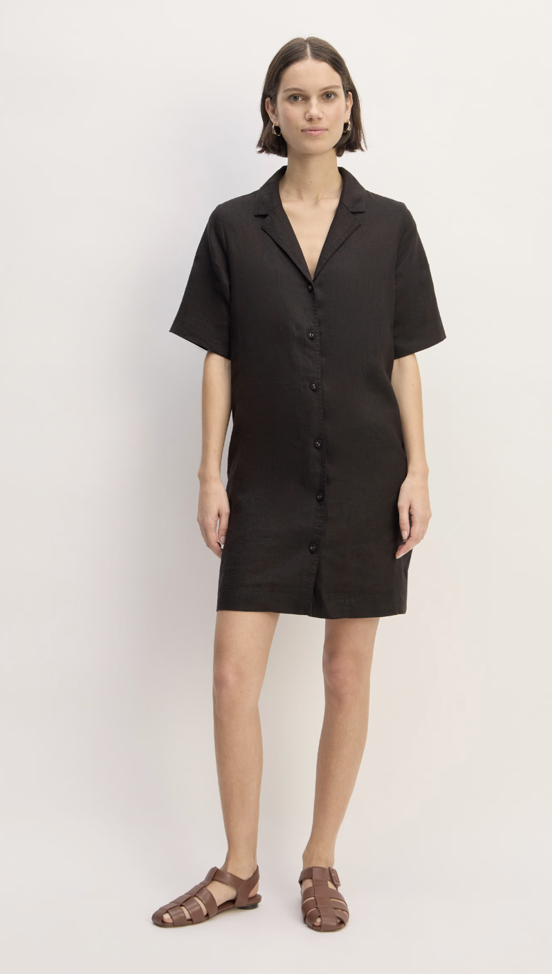 The linen shirt dress