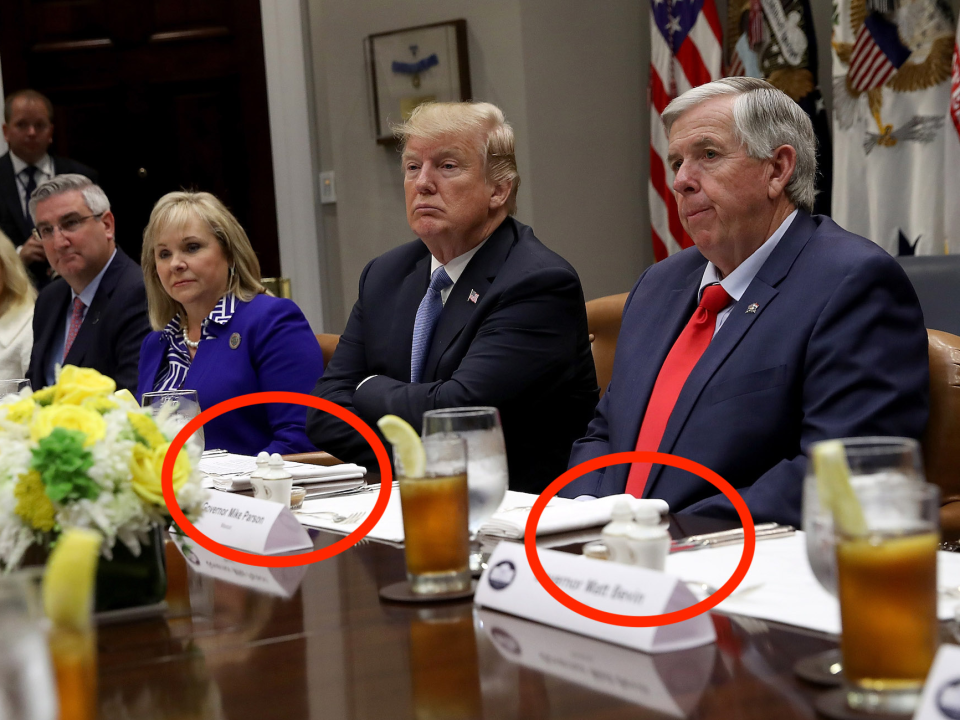 President Donald Trump attends a working lunch with U.S. governors at the White House June 21, 2018 in Washington, DC.