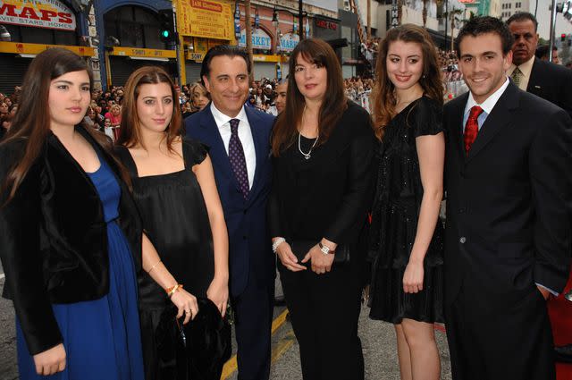 Jeff Kravitz/FilmMagic Andy García and Marivi Lorido García with their four children in 2007