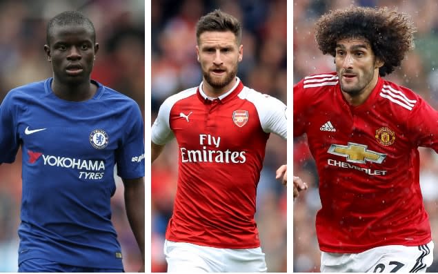 N'Golo Kante, Shkodran Mustafi and Marouane Fellaini all suffered injuries on international duty - pa