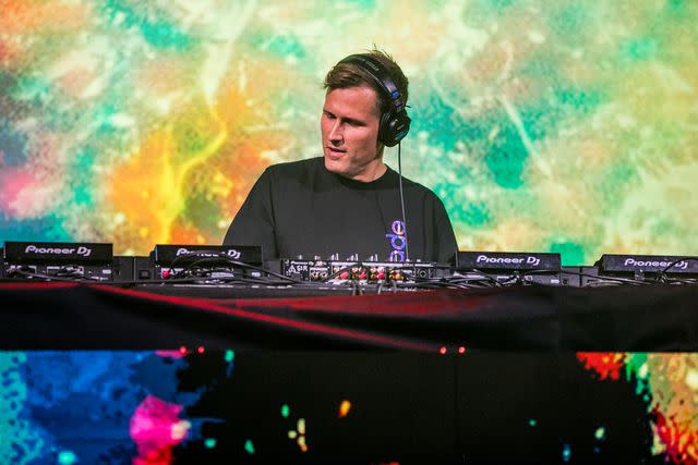 <p>Danielle Del Valle/Getty </p> DJ Kaskade performs.