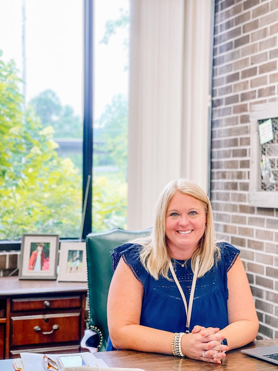 New principal Kimberly Harris in her office at Bonny Kate Elementary School, July 11, 2022.