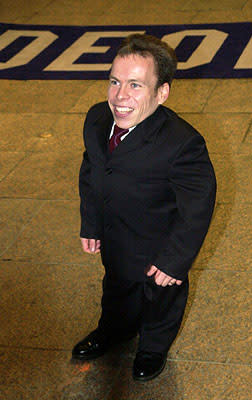 Warwick Davis at the London premiere of Warner Brothers' Harry Potter and The Sorcerer's Stone