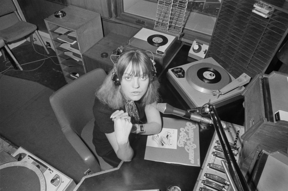 Nightingale in 1970, the year she joined the BBC as their first female radio DJ (Getty)
