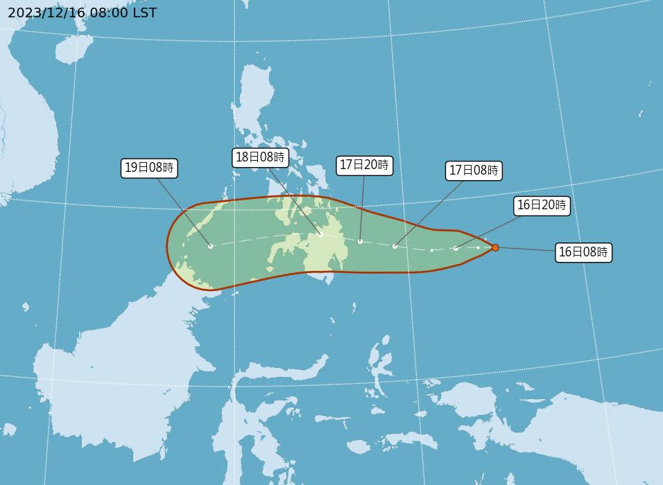 颱風預計最快明日生成。（圖／中央氣象署）