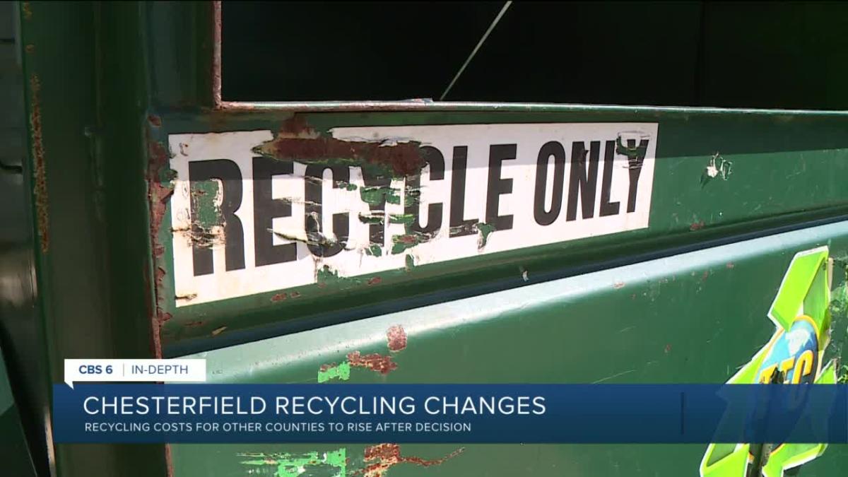 Chesterfield recycling changes will rise costs for other counties