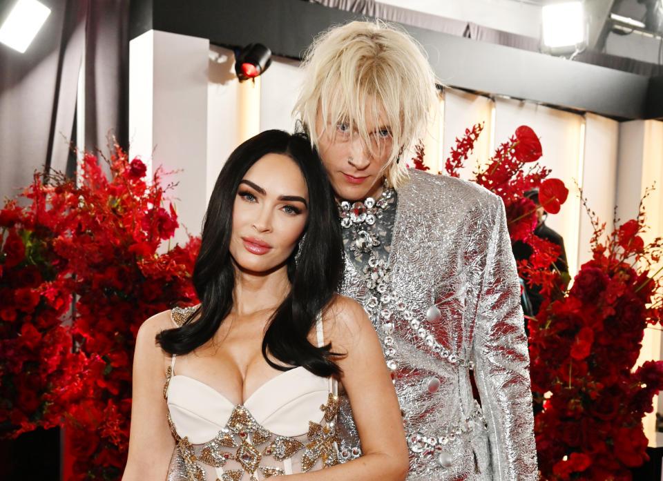 Megan Fox and Machine Gun Kelly on a red carpet