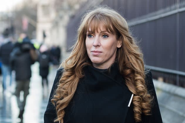 Deputy Leader of the Labour Party Angela Rayner walks outside the Houses of Parliament. (Photo: Future Publishing via Getty Images)
