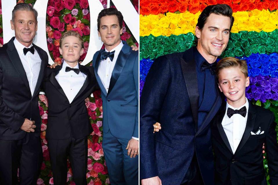 <p>Dimitrios Kambouris/Getty ; Sean Zanni/Patrick McMullan/Getty</p> Left: Simon Halls, Kit Halls, and Matt Bomer attend the 72nd Annual Tony Awards on June 10, 2018 in New York City. Right: Matt Bomer and Henry Halls attend the 73rd Annual Tony Awards on June 09, 2019 in New York City. 