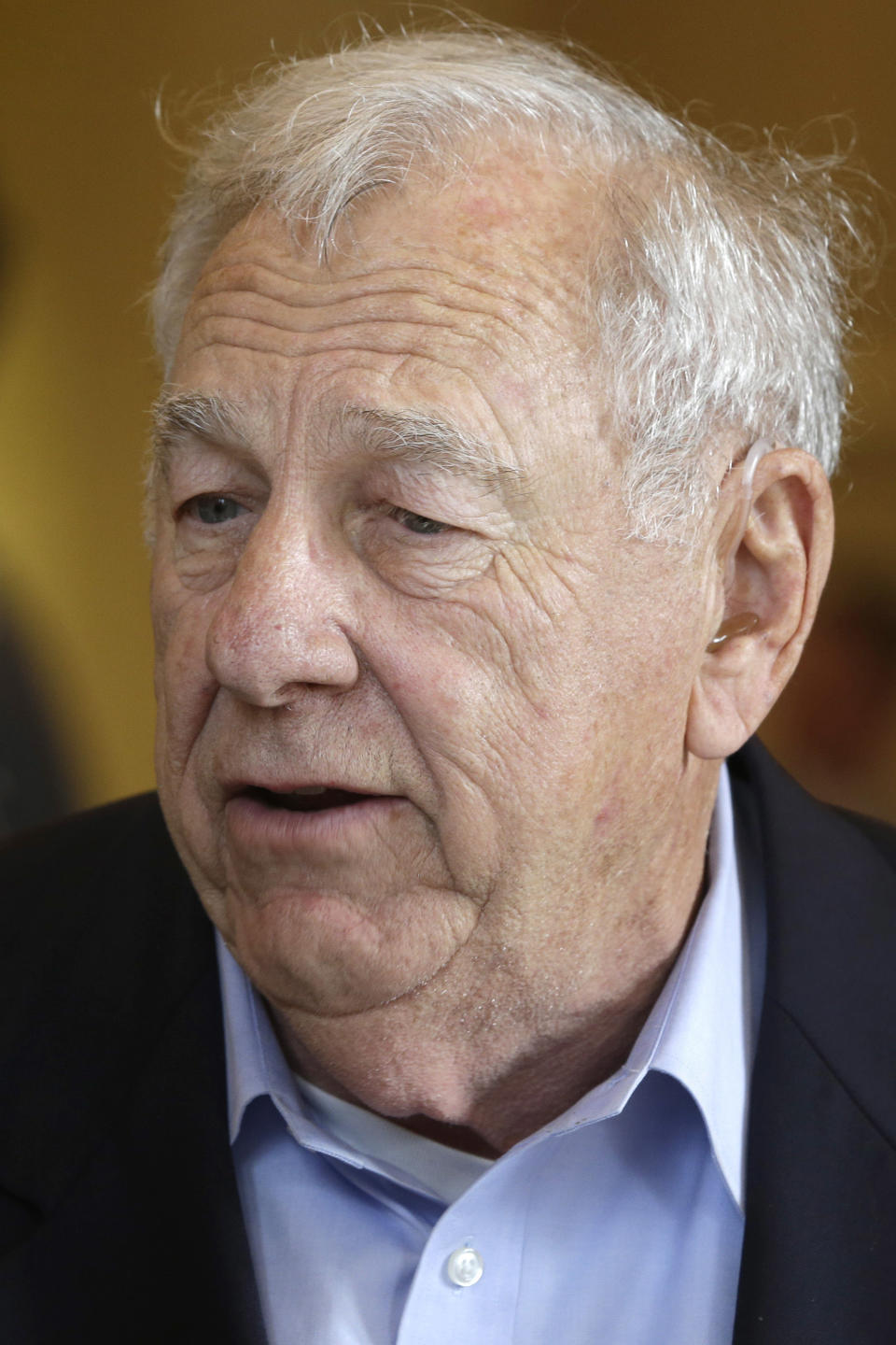 In this photo taken March 21, 2014, former Arkansas Supreme Court Chief Justice Jack Holt Jr., attends a meeting of the Political Animals Club in Little Rock, Ark. Holt, a Democrat, filed an ethics complaint Wednesday, April 9, 2014, questioning Republican U.S. Rep. Tom Cotton's work for a management consulting firm claiming the freshman lawmaker violated House rules by not identifying any of the clients for whom he provided services in excess of $5,000. Cotton is running for the U.S. Senate seat now held by Democrat Mark Pryor. (AP Photo/Danny Johnston)