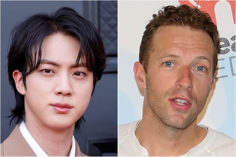 Jin de BTS y Chris Martin de Coldplay