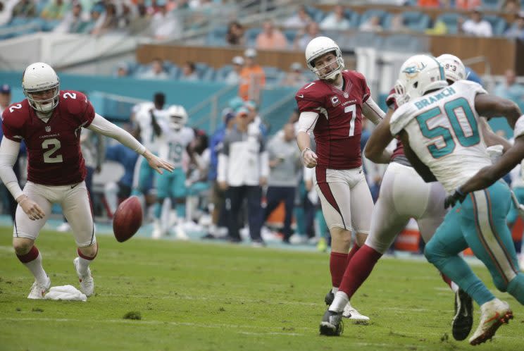 Chandler Catanzaro missed a key extra point on Sunday. (AP)