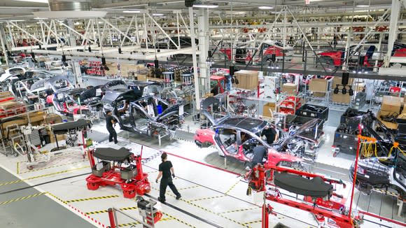 tesla factory floor