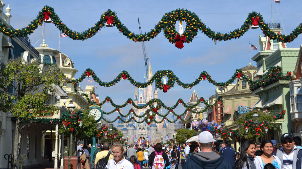 Christmas decorations at Walt Disney World