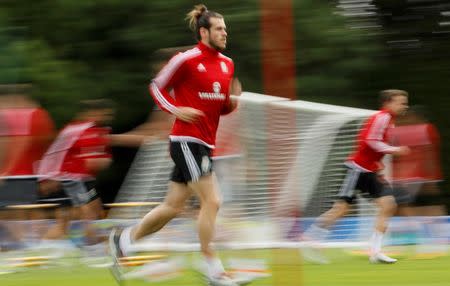 Football Soccer - Euro 2016 - Wales Training - COSEC Stadium, Dinard, France - 28/6/16 Gareth Bale during a Wales training session REUTERS/Gonzalo Fuentes