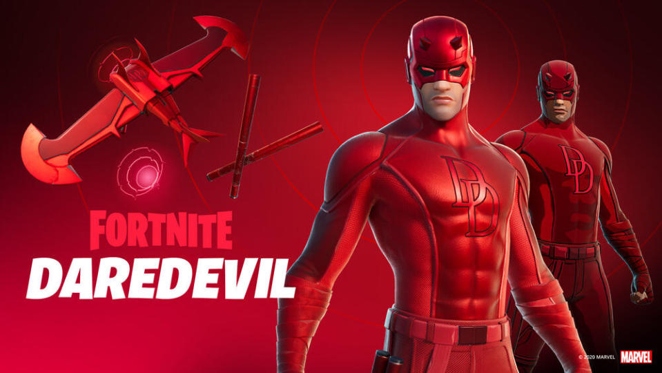 Fortnite's Daredevil poses in promotional poster