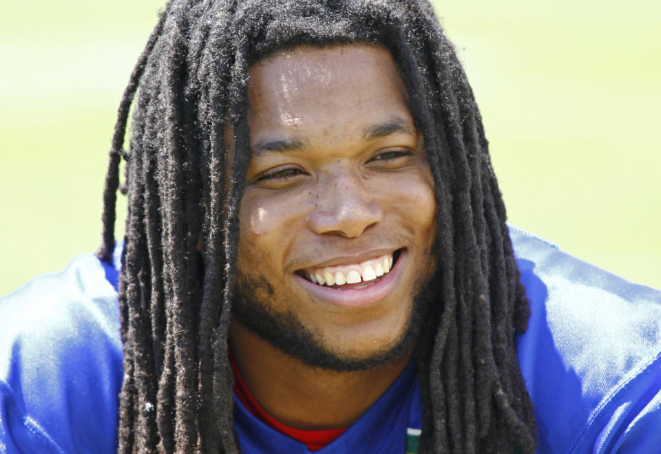 Former Bills receiver Kelvin Benjamin will join the Chiefs. (AP Photo/Jeffrey T. Barnes)