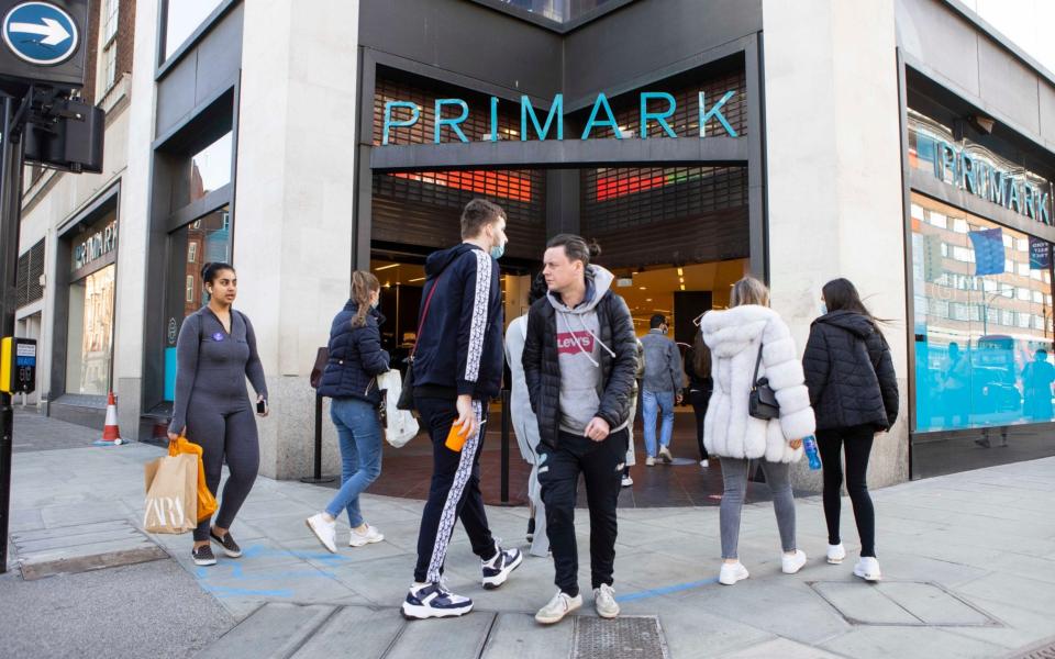 Shoppers at Primark on Oxford Street - Jamie Lorriman