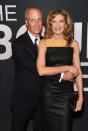 Dan Gilroy and Rene Russo attend the New York City premiere of "The Bourne Legacy" on July 30, 2012.