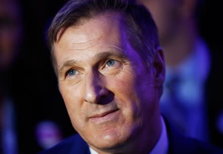 FILE PHOTO: Maxime Bernier watches during the Conservative Party of Canada leadership convention in Toronto