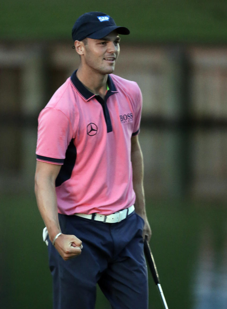 Martin Kaymer, of Germany, celebrates winning The Players championship golf tournament at TPC Sawgrass, Sunday, May 11, 2014, in Ponte Vedra Beach, Fla. (AP Photo/Gerald Herbert)