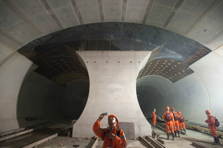 More than 28 million tonnes of rock had to be excavated from the mountain near the Gotthard pass to build the 57-kilometre (35-mile) railway tunnel under the Alps