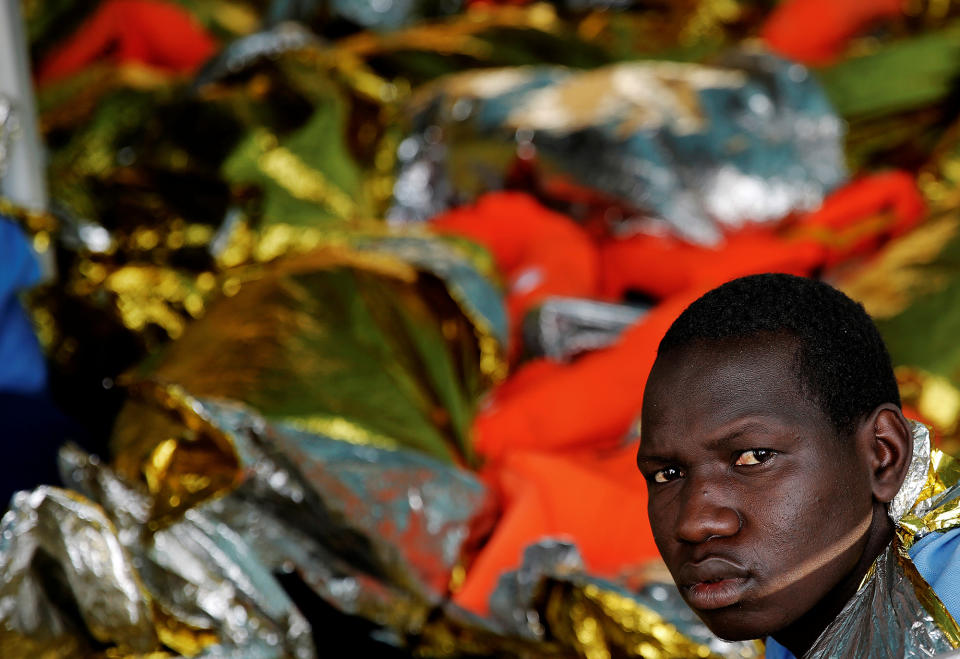 African migrants rescued off the Libyan coast