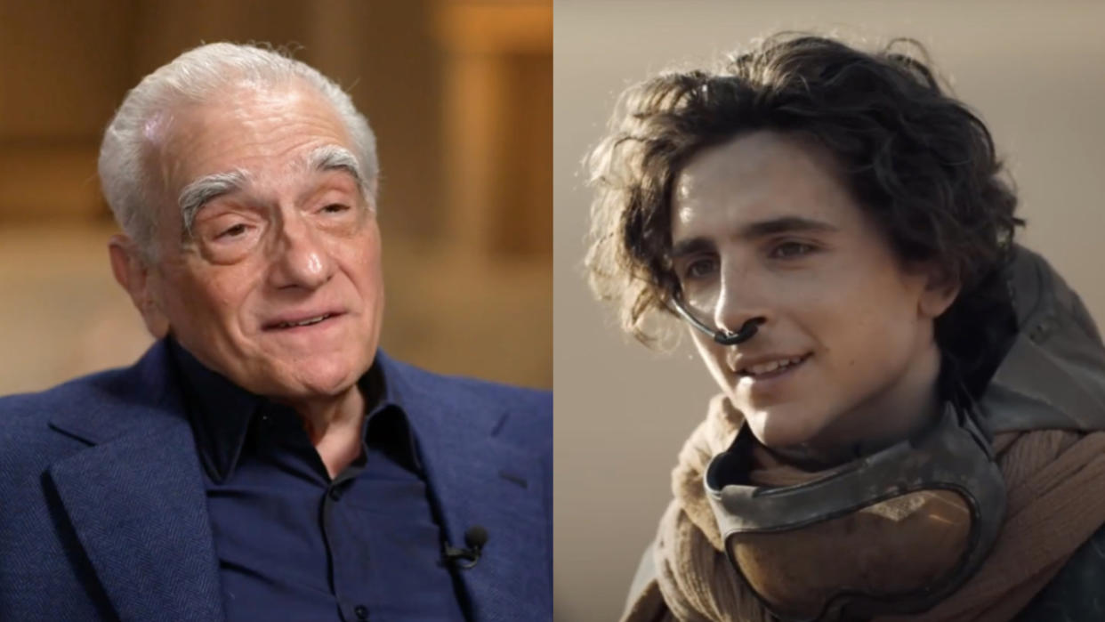  Martin Scorsese from Interview w/ CBS This Morning/Timothee Chalamet in Dune 2 Trailer. 