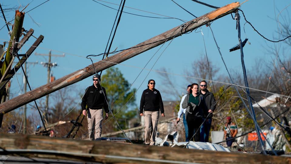 Thirteen tornadoes struck Tennessee on Saturday, the state's Emergency Management Agency said. - George Walker IV/AP