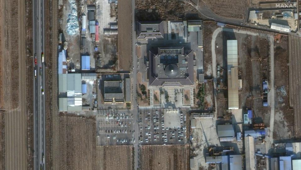 Tangshan city funeral home in Chinese province Hebei as seen on 4 January (Satellite image ©2023 Maxar Technologies)