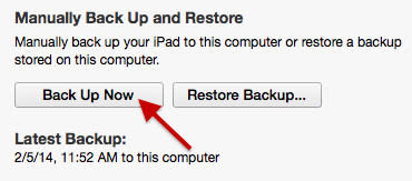 iTunes backup