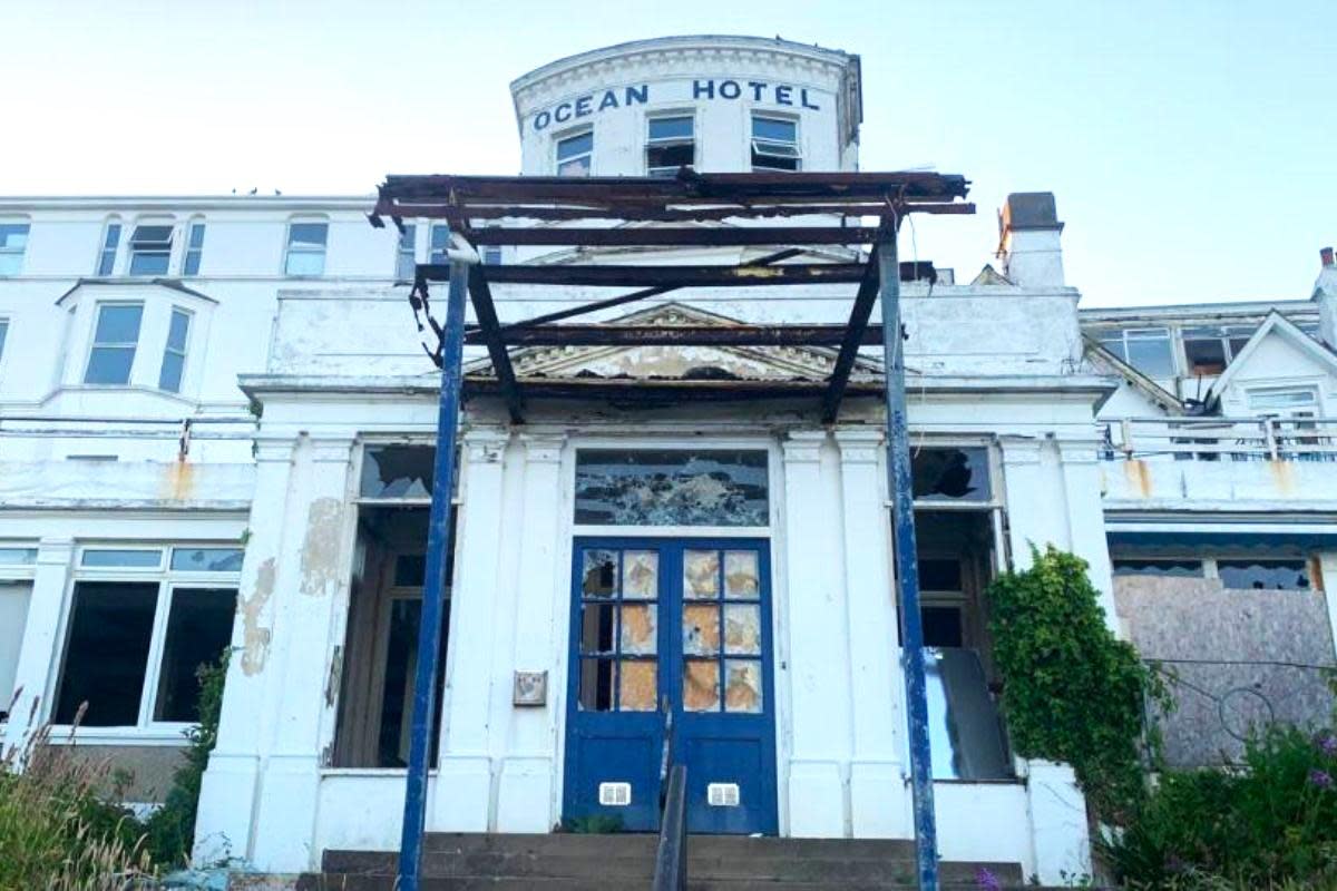 The dilapidated Ocean Hotel in Sandown. <i>(Image: County Press)</i>