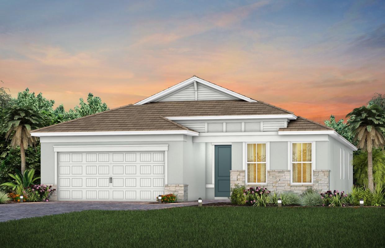 A rendering of a home in Hendrix Reserve, which will be built by PulteGroup on Lake Worth Road south of State Road 7. Prices will start in the low $700,000s.