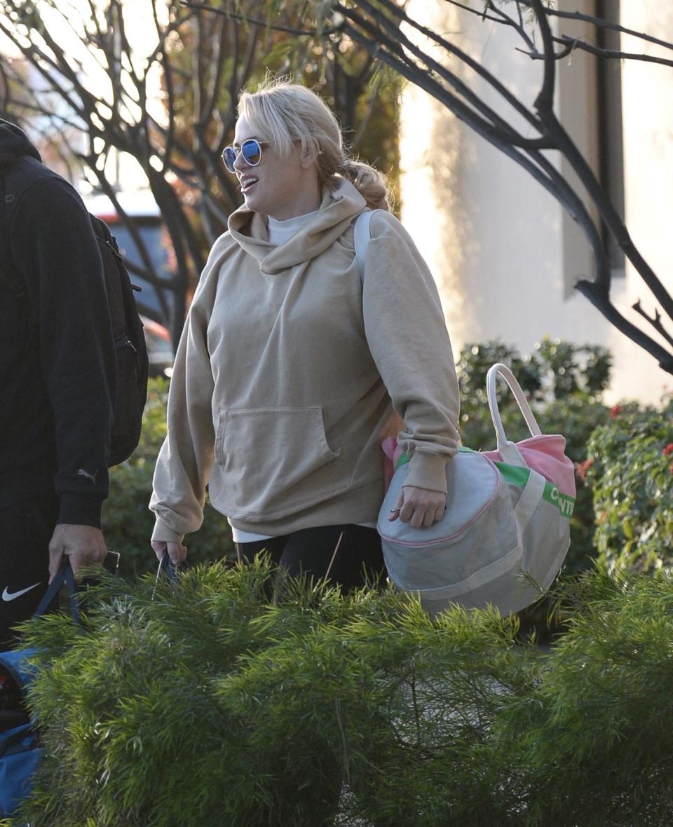 Rebel Wilson is seen leaving the gym